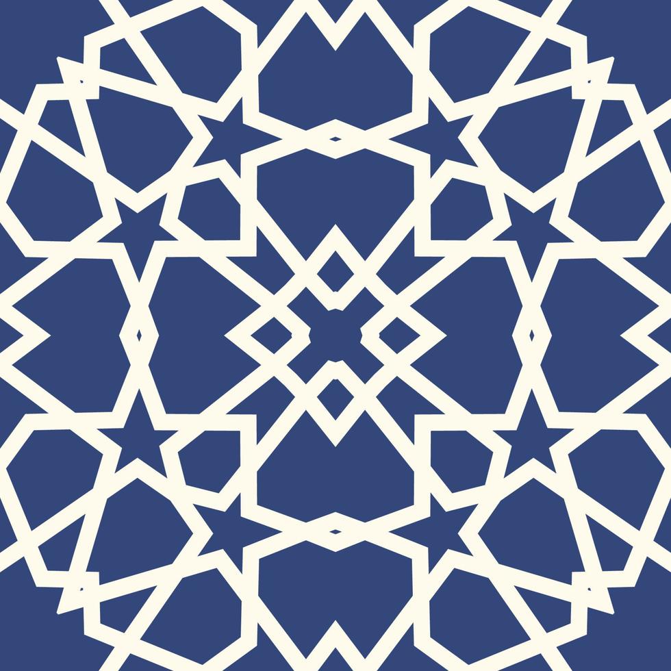 Background with 3d seamless pattern in Islamic style vector