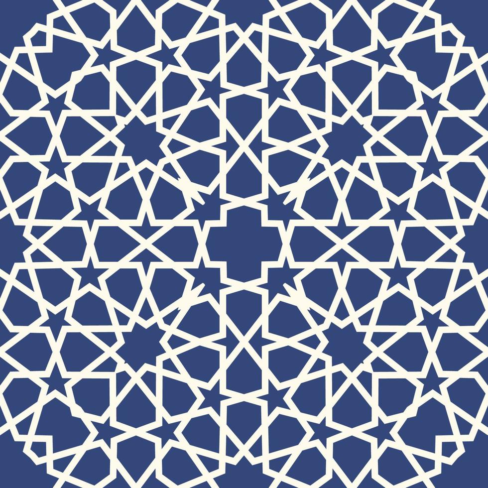 Background with 3d seamless pattern in Islamic style vector
