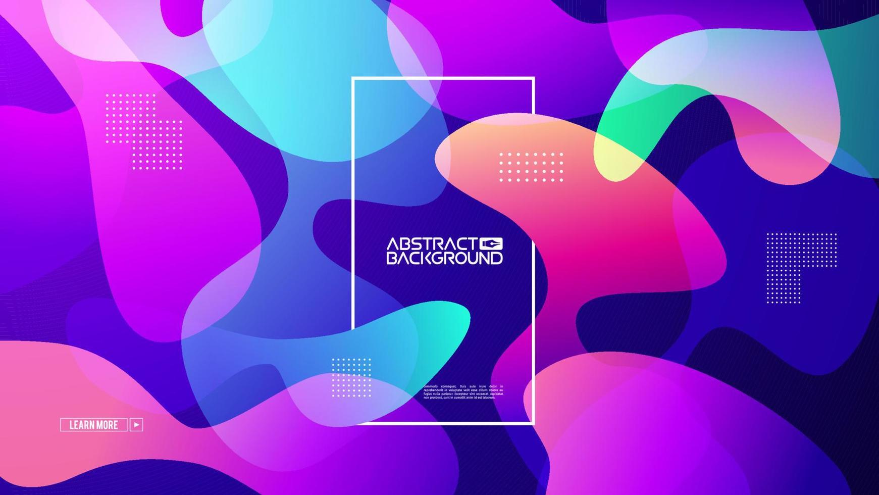 Modern gradient shape background. Colorful gradient cover design. Fluid flat shapes composition. Vector modern design elements.