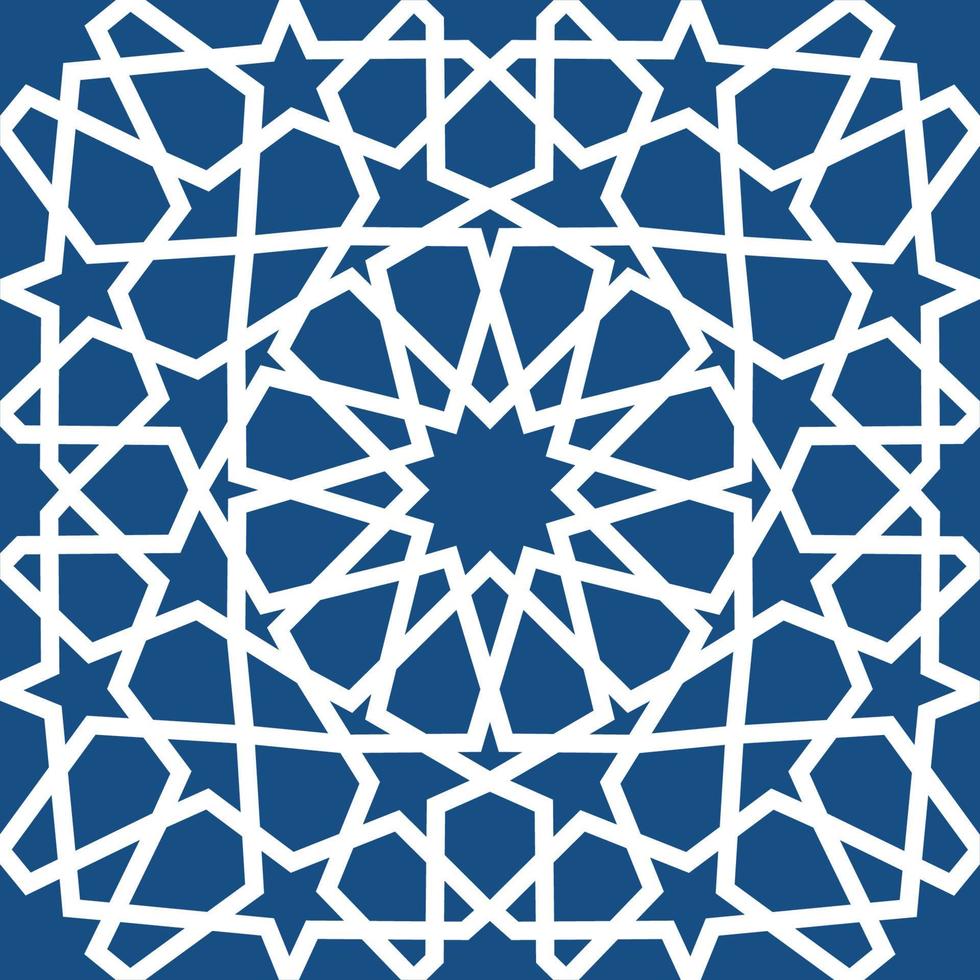 Blue islamic pattern . Seamless arabic geometric pattern, east ornament, indian ornament, persian motif, 3D. Endless texture can be used for wallpaper, pattern fills, web page background . vector
