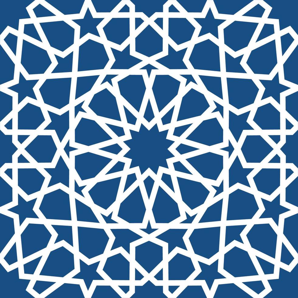 Blue islamic pattern . Seamless arabic geometric pattern, east ornament, indian ornament, persian motif, 3D. Endless texture can be used for wallpaper, pattern fills, web page background . vector