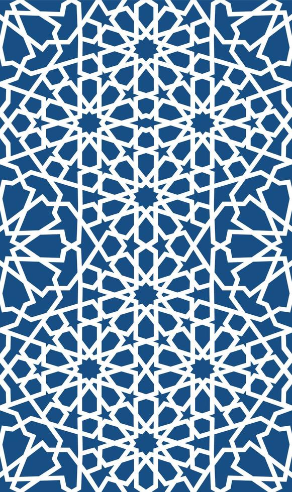 Blue islamic pattern . Seamless arabic geometric pattern, east ornament, indian ornament, persian motif, 3D. Endless texture can be used for wallpaper, pattern fills, web page background . vector