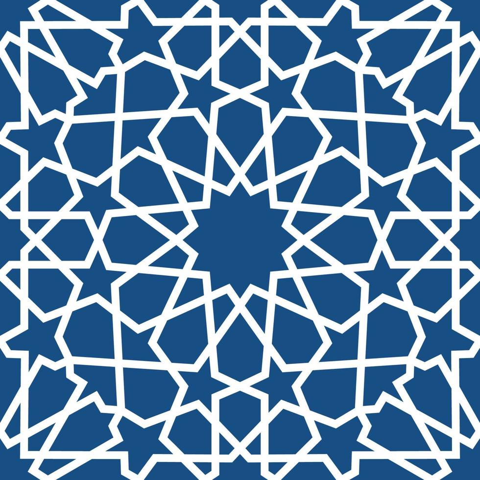 Blue islamic pattern . Seamless arabic geometric pattern, east ornament, indian ornament, persian motif, 3D. Endless texture can be used for wallpaper, pattern fills, web page background . vector