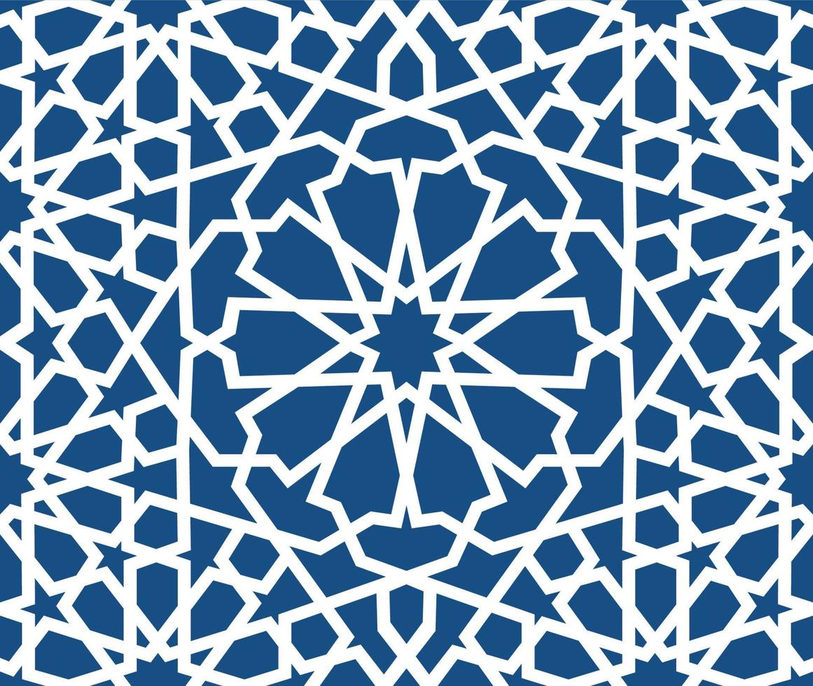 Blue islamic pattern . Seamless arabic geometric pattern, east ornament, indian ornament, persian motif, 3D. Endless texture can be used for wallpaper, pattern fills, web page background . vector