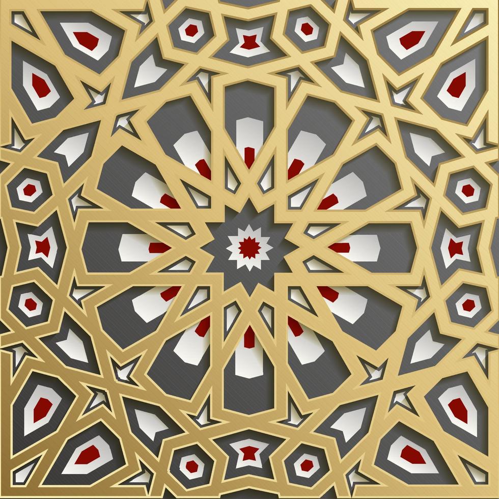 Islamic seamless pattern with stars. Vector background