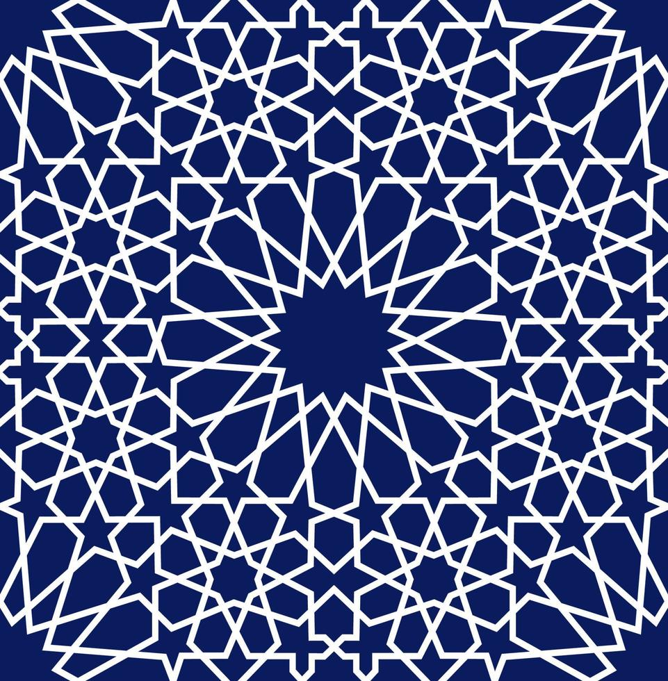 Geometric arabic seamless pattern. Abstract islamic vector background.