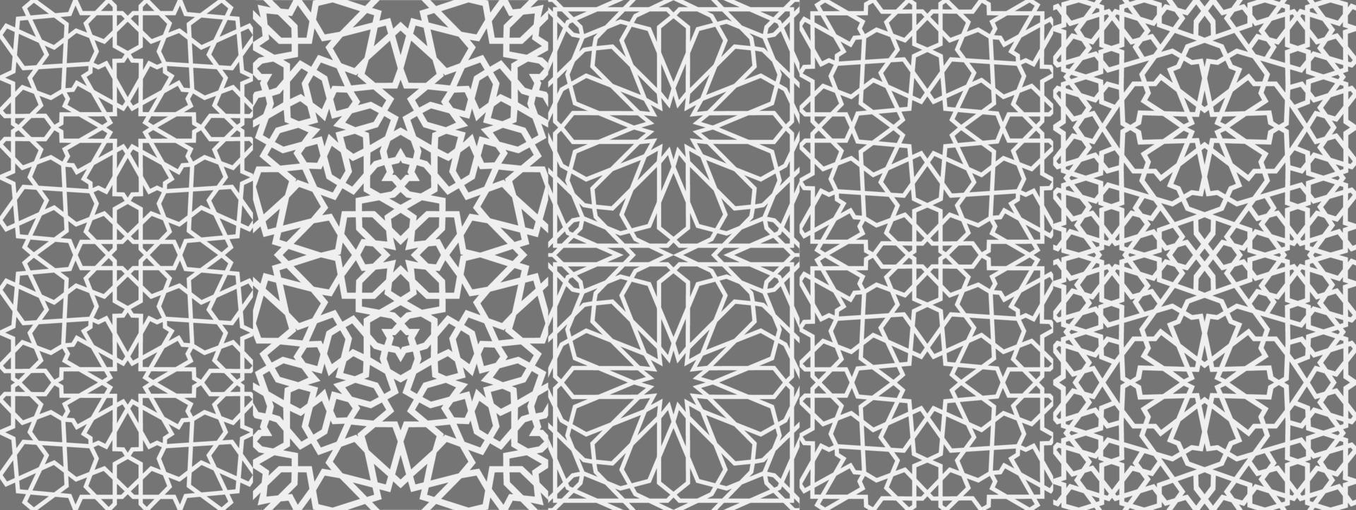 vector de ornamento islámico, motivo persa. Elementos de patrón redondo islámico de ramadán 3d. símbolo árabe ornamental circular geométrico vector eps 10