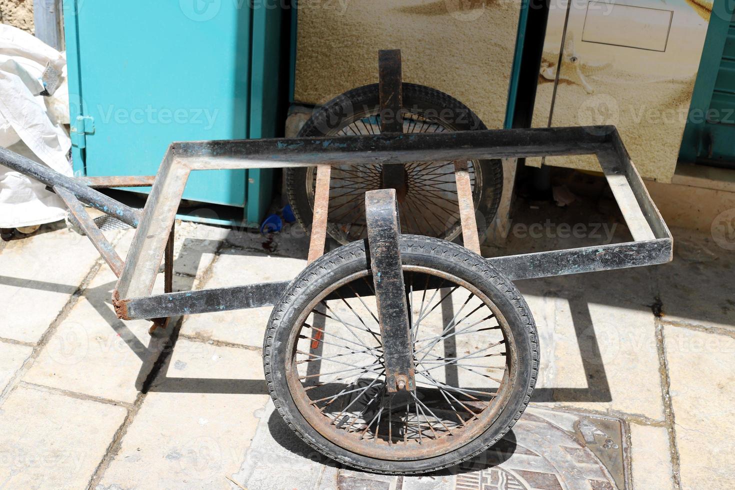 Trolley trailer for transportation of goods. photo