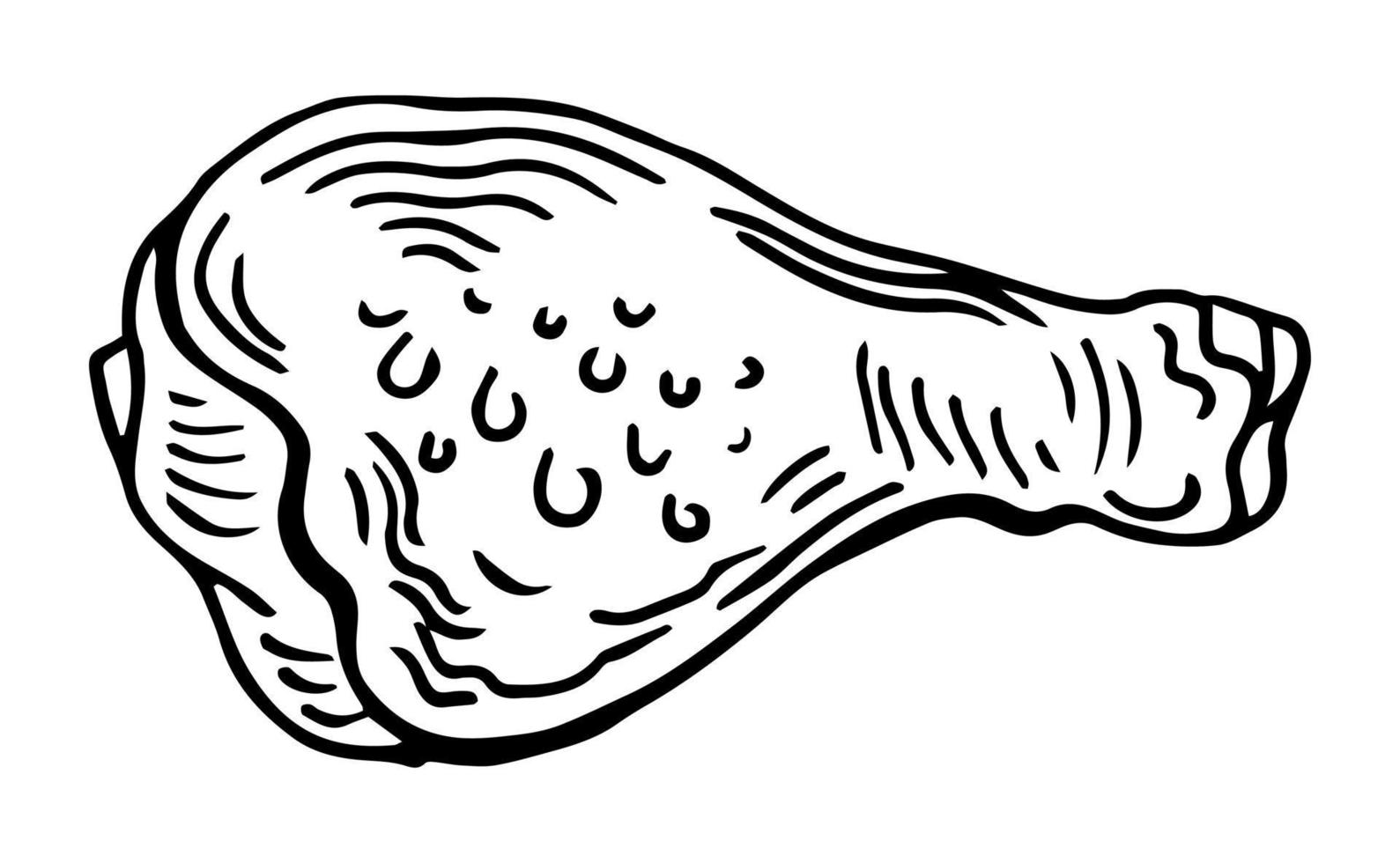 Hand drawn chicken legs icon. Vector food sketch style for brochures, banner, packaging menu and market