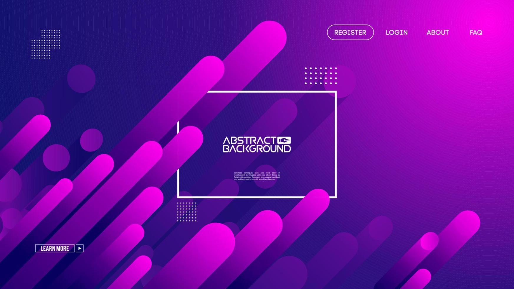 Geometric background flat layout template on purple gradient backdrop. Modern style future poster template. Graphic design element with geometric shape. Modern template vector design. EPS 10.