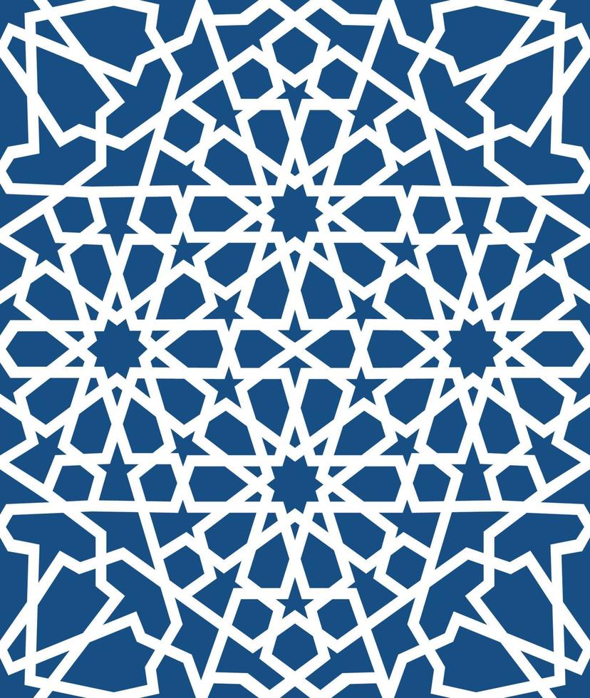 Blue islamic pattern . Seamless arabic geometric pattern, east ornament, indian ornament, persian motif, 3D. Endless texture can be used for wallpaper, pattern fills, web page background . vector