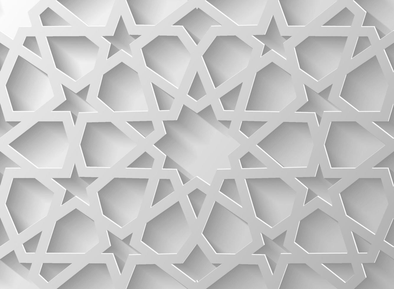 fondo con patrones sin fisuras 3d en estilo islámico vector