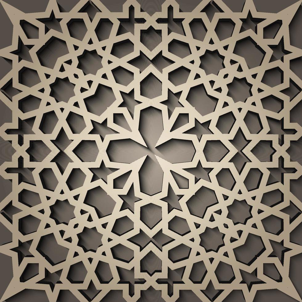fondo con patrones sin fisuras 3d en estilo islámico. , adorno oriental geométrico árabe , motivo persa . vector