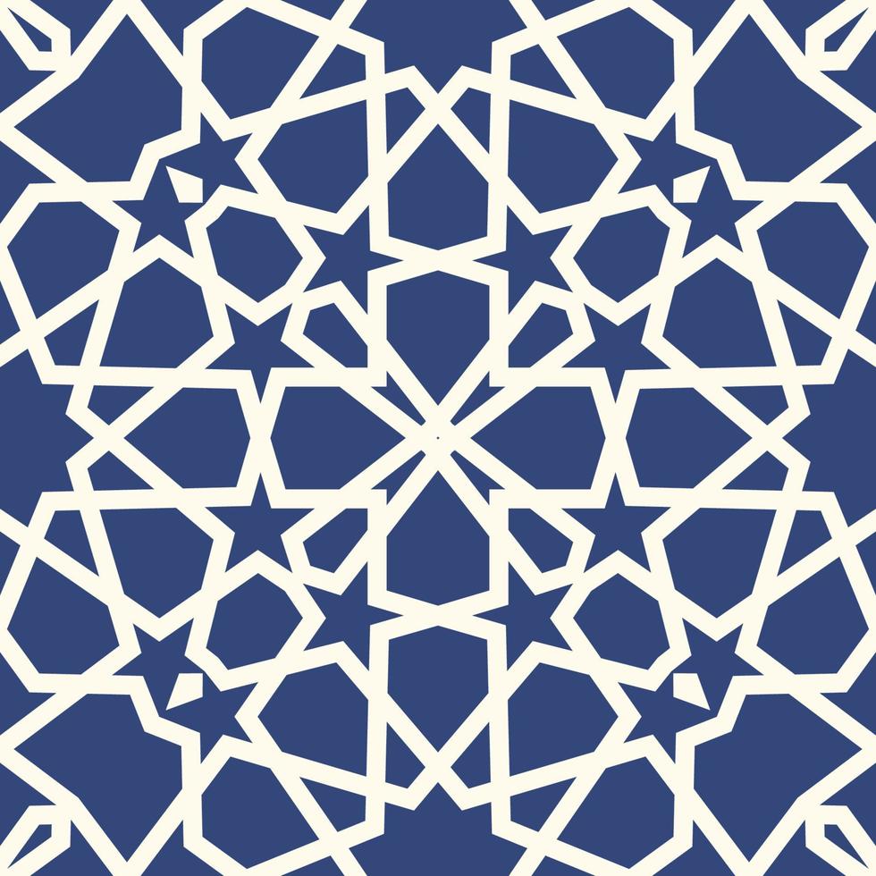 Background with 3d seamless pattern in Islamic style vector
