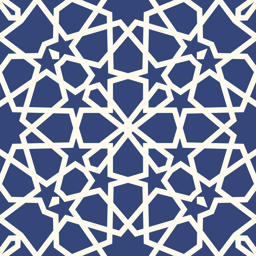 Background with 3d seamless pattern in Islamic style vector