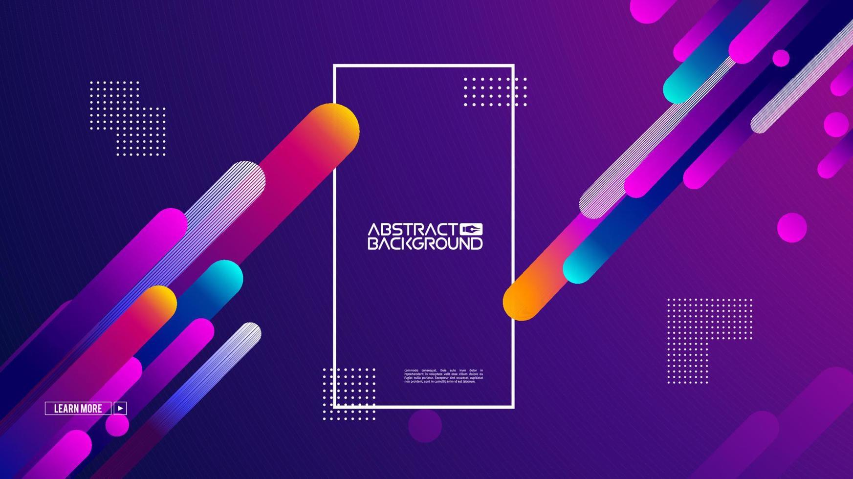 Geometric background on purple gradient backdrop. Modern style future poster template. Graphic design element with geometric shape. Modern template vector design. EPS 10.