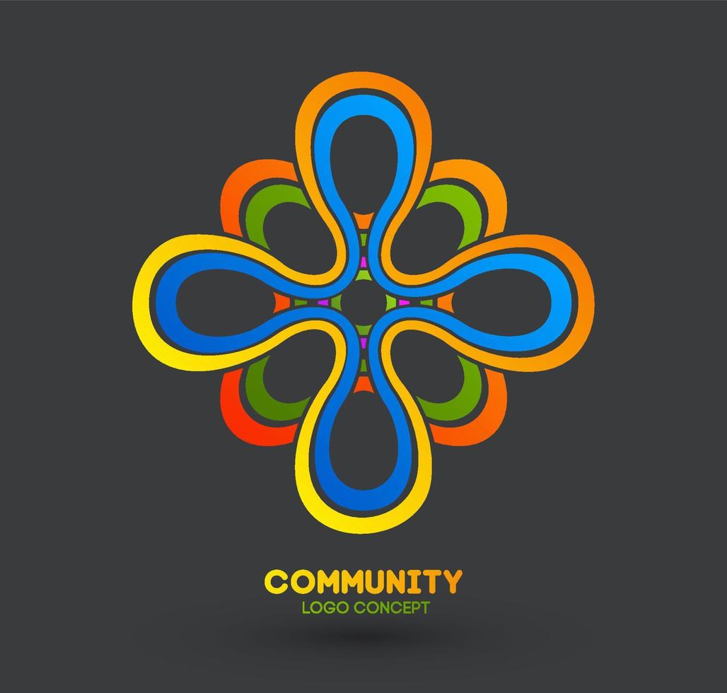 Corporate friendship logo. Logo design company vector. Abstract modern icon shape idea. Web business concept. vector