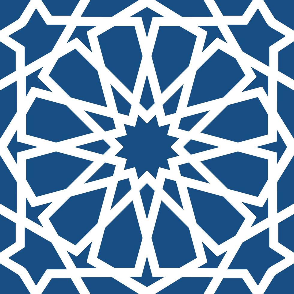 Blue islamic pattern . Seamless arabic geometric pattern, east ornament, indian ornament, persian motif, 3D. Endless texture can be used for wallpaper, pattern fills, web page background . vector