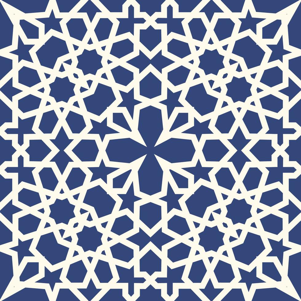 Background with 3d seamless pattern in Islamic style vector