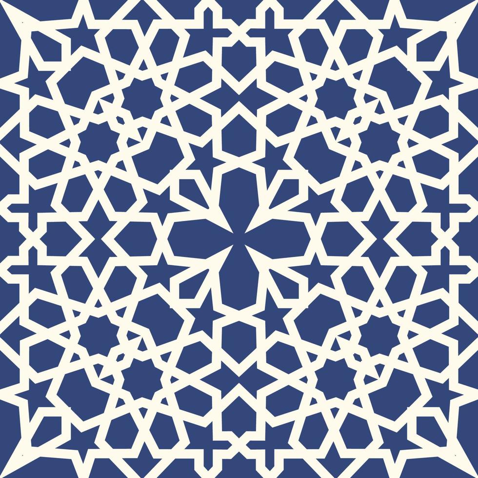 Background with 3d seamless pattern in Islamic style vector