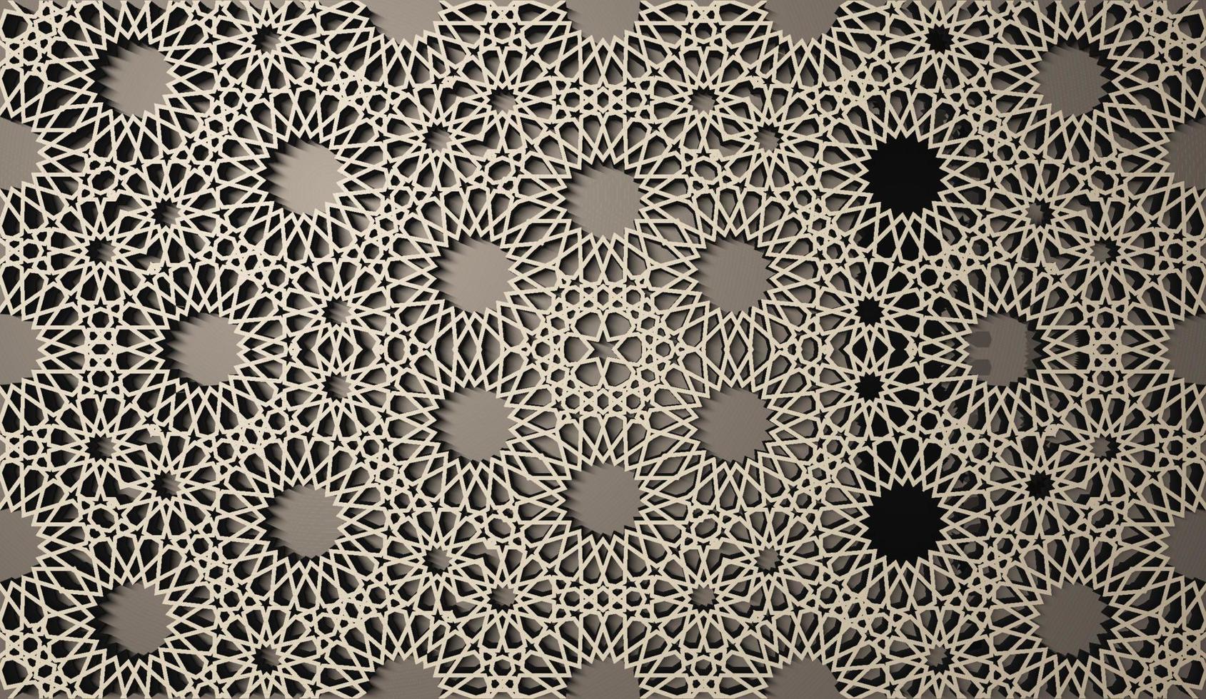 Background with 3d seamless pattern in Islamic style . , arabic geometric east ornament , persian motif . vector