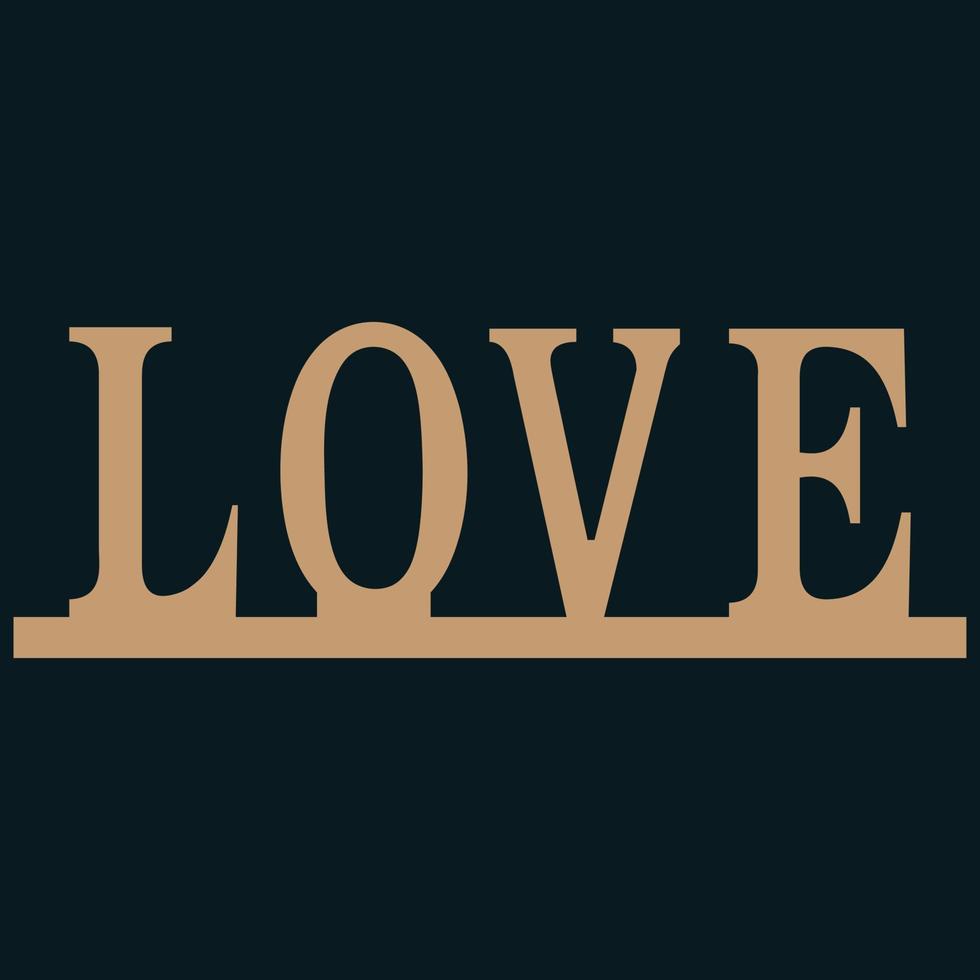'Love' cake topper for laser or milling cut vector