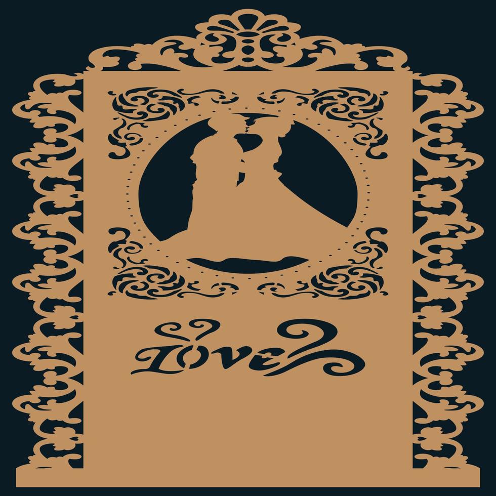 Indian Wedding Invitation Card Template Layout With Hindu Couple And Event Details. vector