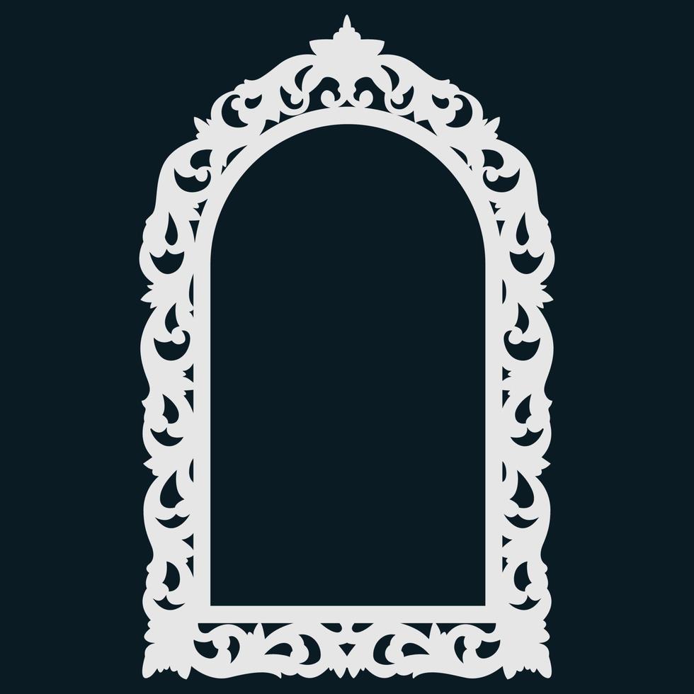 Vintage frame. Antique mirror. Design retro element. vector