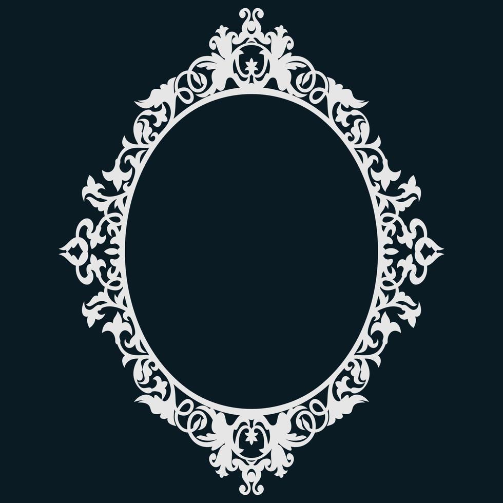 Vintage frame. Antique mirror. Design retro element. vector