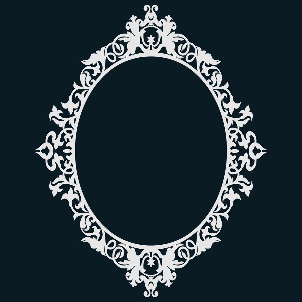 Vintage frame. Antique mirror. Design retro element. vector