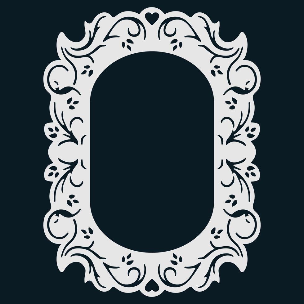 Vintage frame. Antique mirror. Design retro element. vector