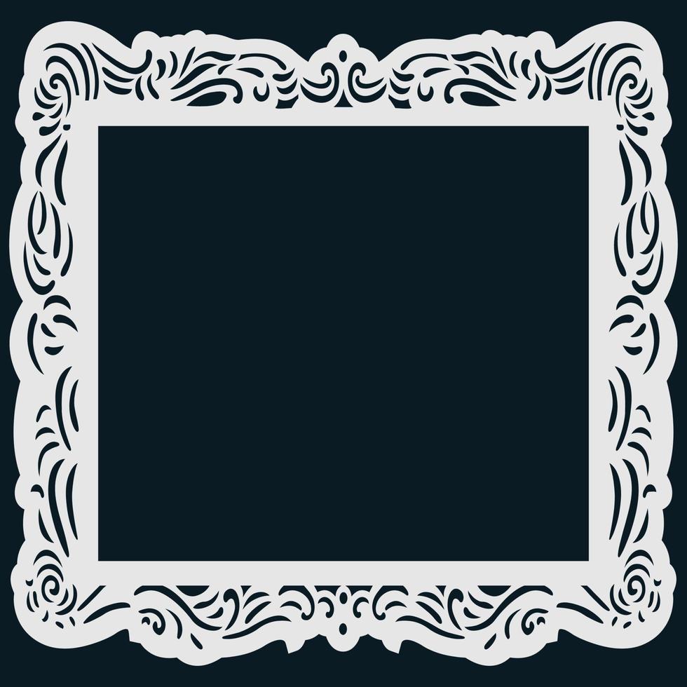 Vintage frame. Antique mirror. Design retro element. vector