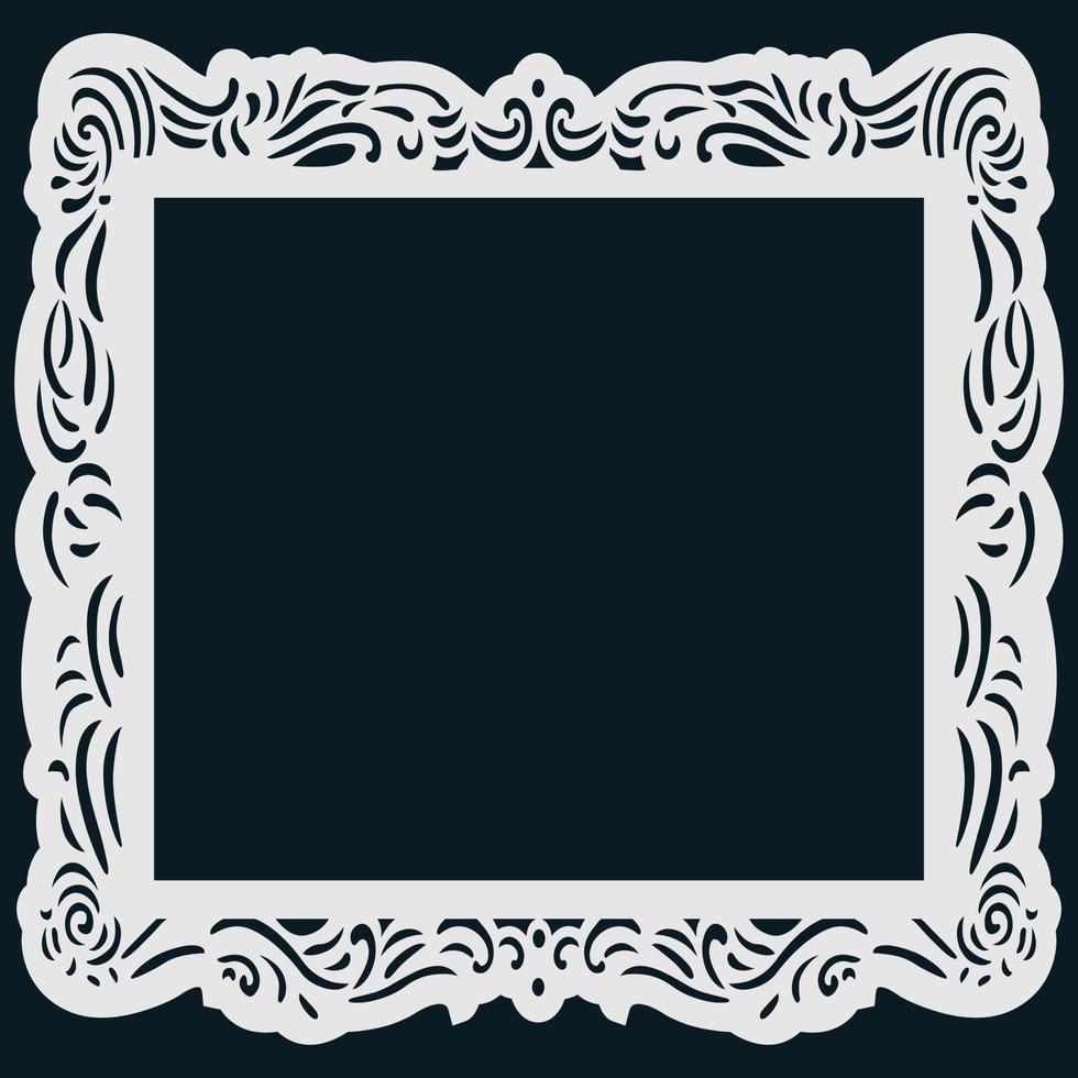 Vintage frame. Antique mirror. Design retro element. vector