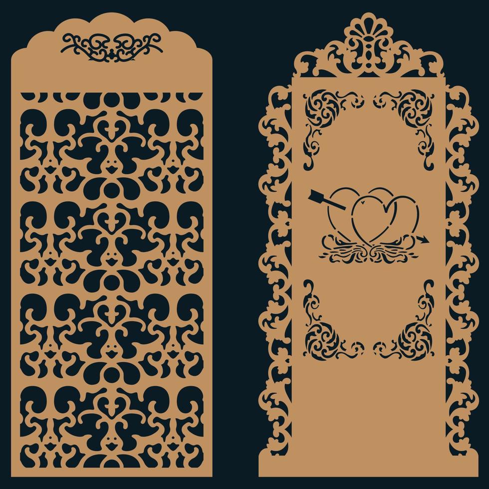 Indian Wedding Invitation Card Template Layout With Hindu Couple And Event Details. vector