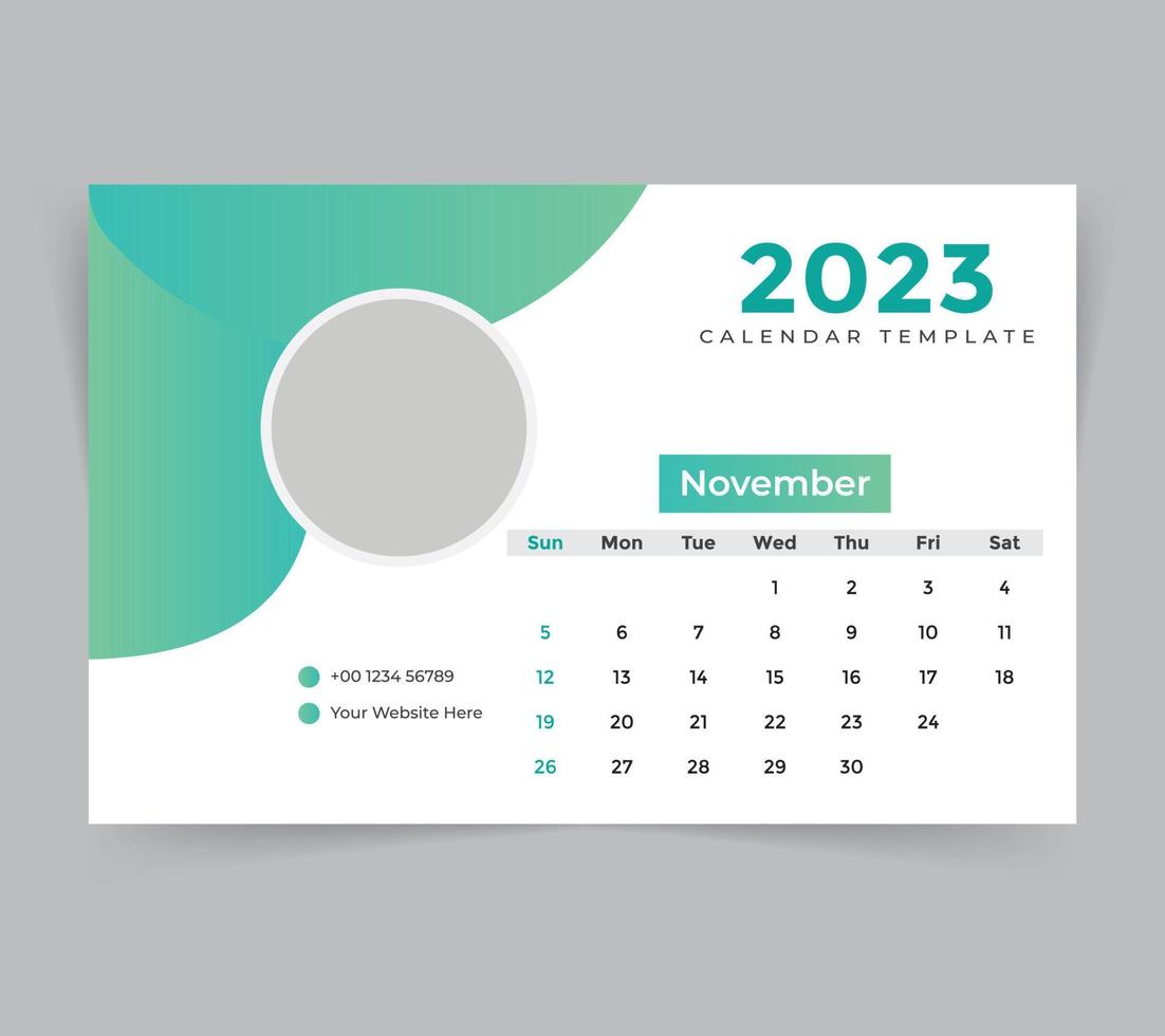 desk calendar template for new year 2023 vector