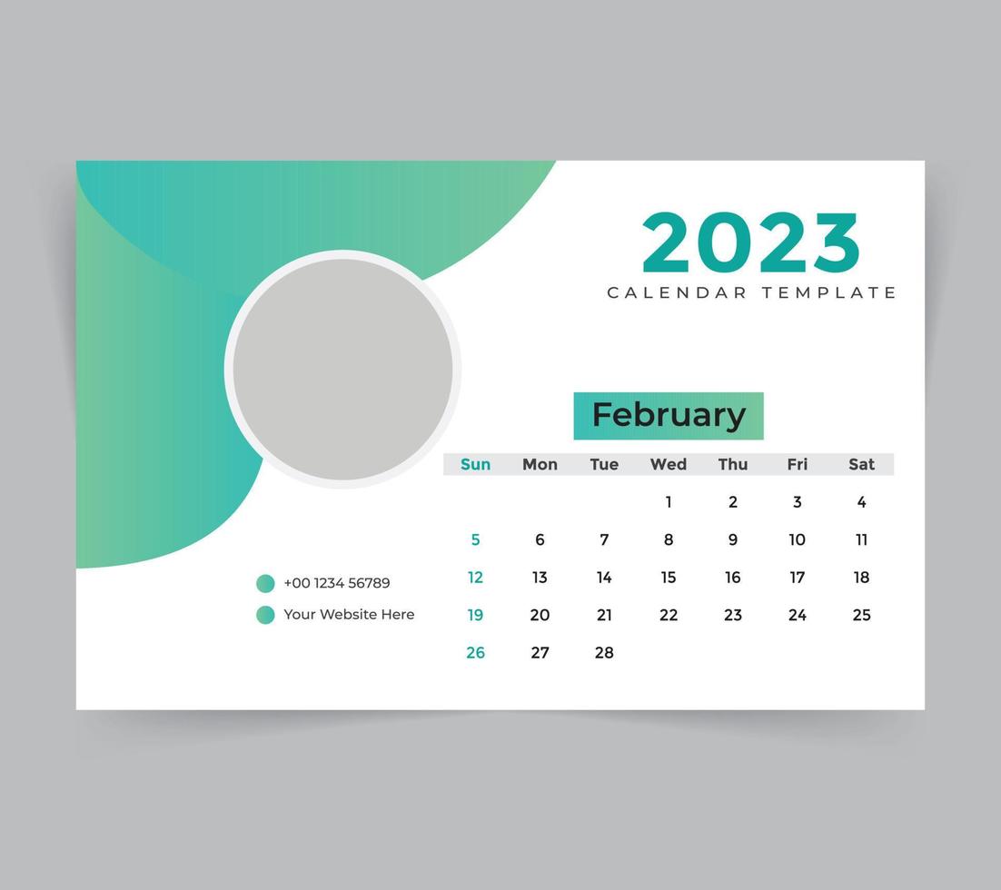 desk calendar template for new year 2023 vector
