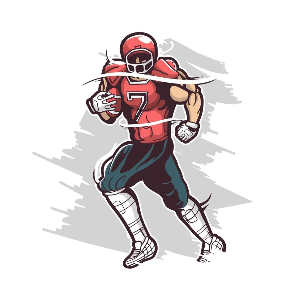 american foot ball player vector illustration design