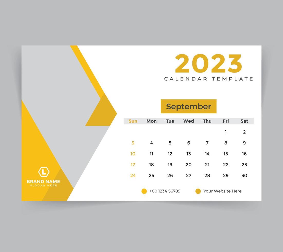 desk calendar template for new year 2023 vector