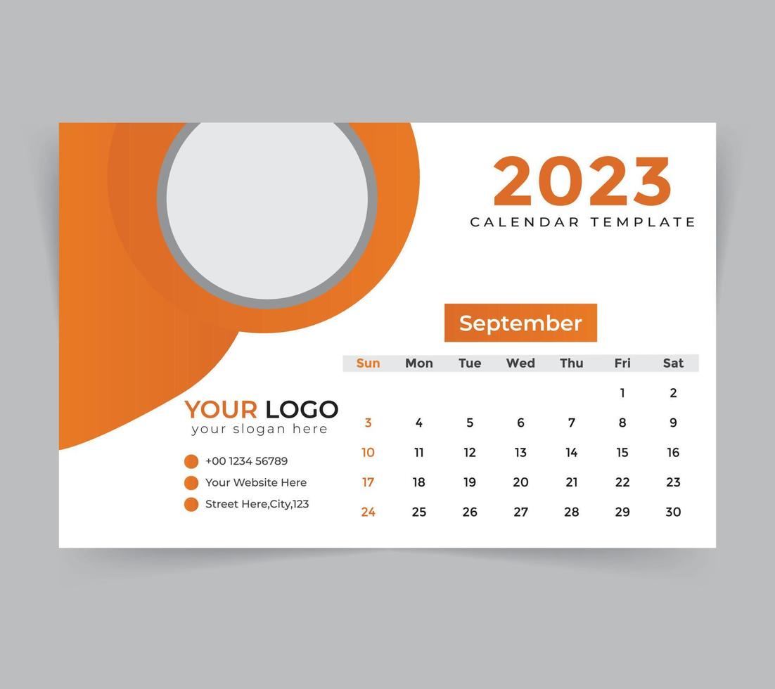 desk calendar template for new year 2023 vector