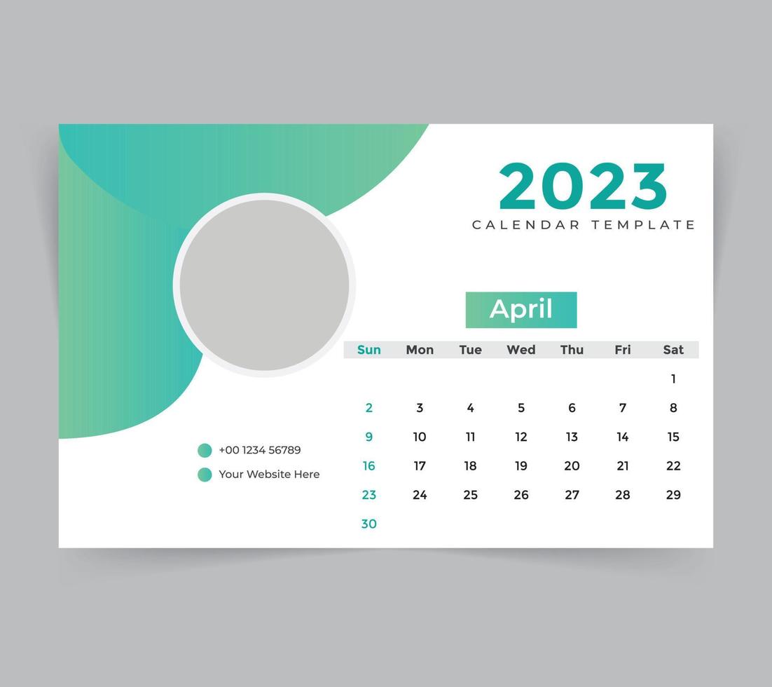 desk calendar template for new year 2023 vector