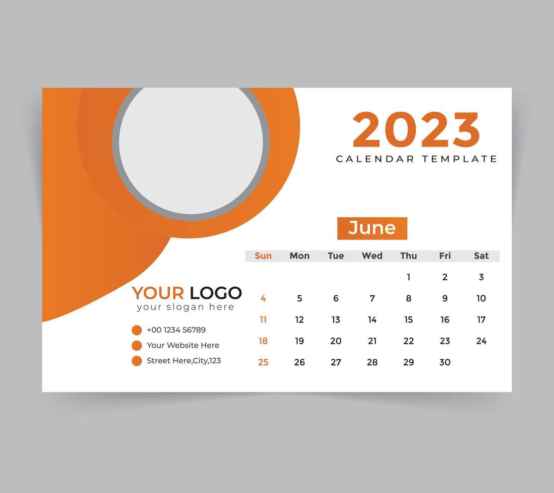 desk calendar template for new year 2023 vector