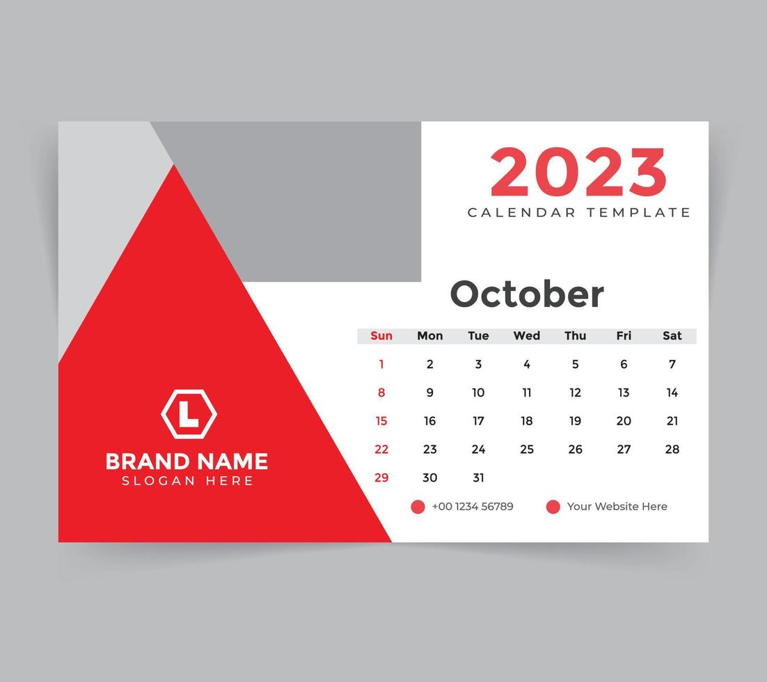 desk calendar template for new year 2023 vector