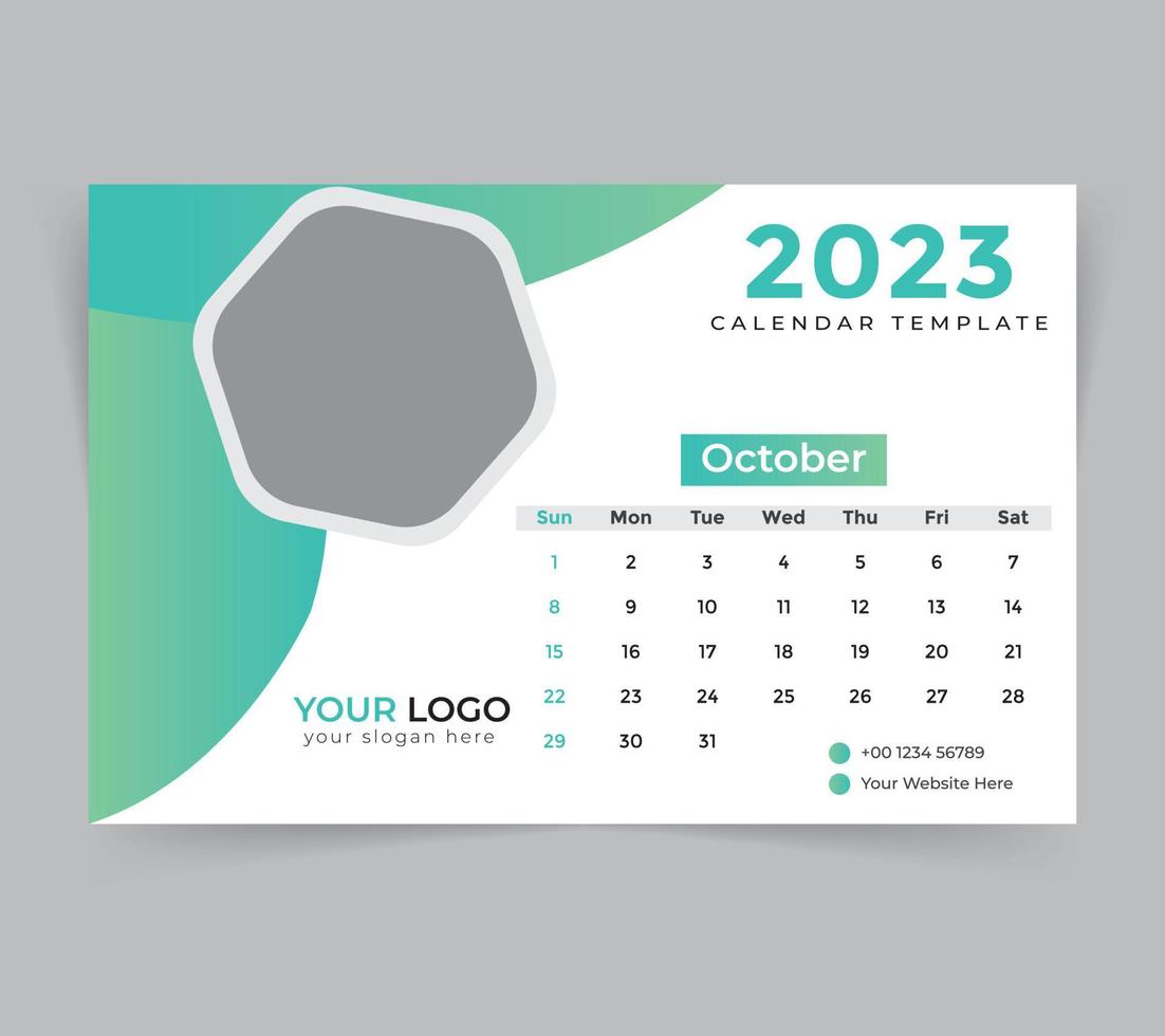 desk calendar template for new year 2023 vector