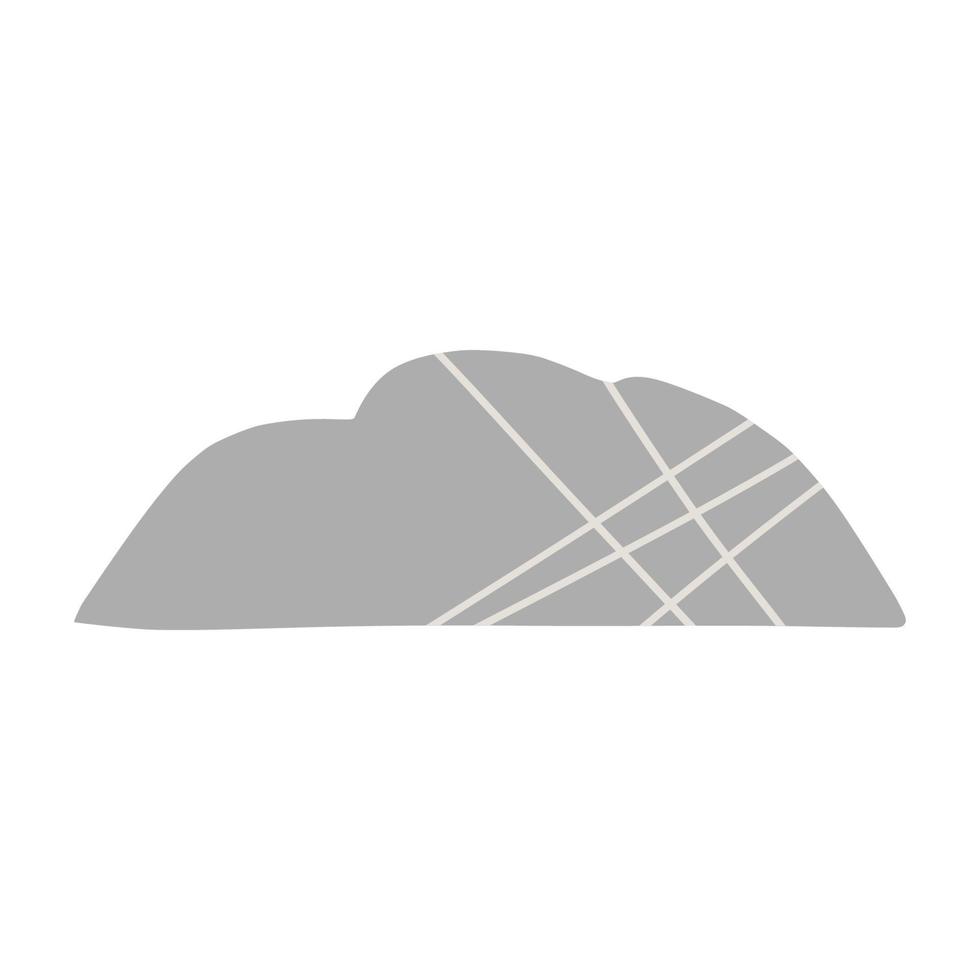 Stone or rock. Hand drawn illustration vector