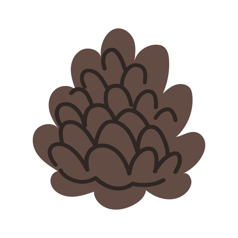 Pine cone. Hand drawn Christmas winter illustration vector