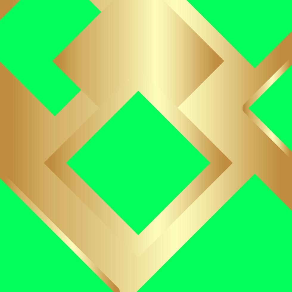 Green screen background with golden abstract vector