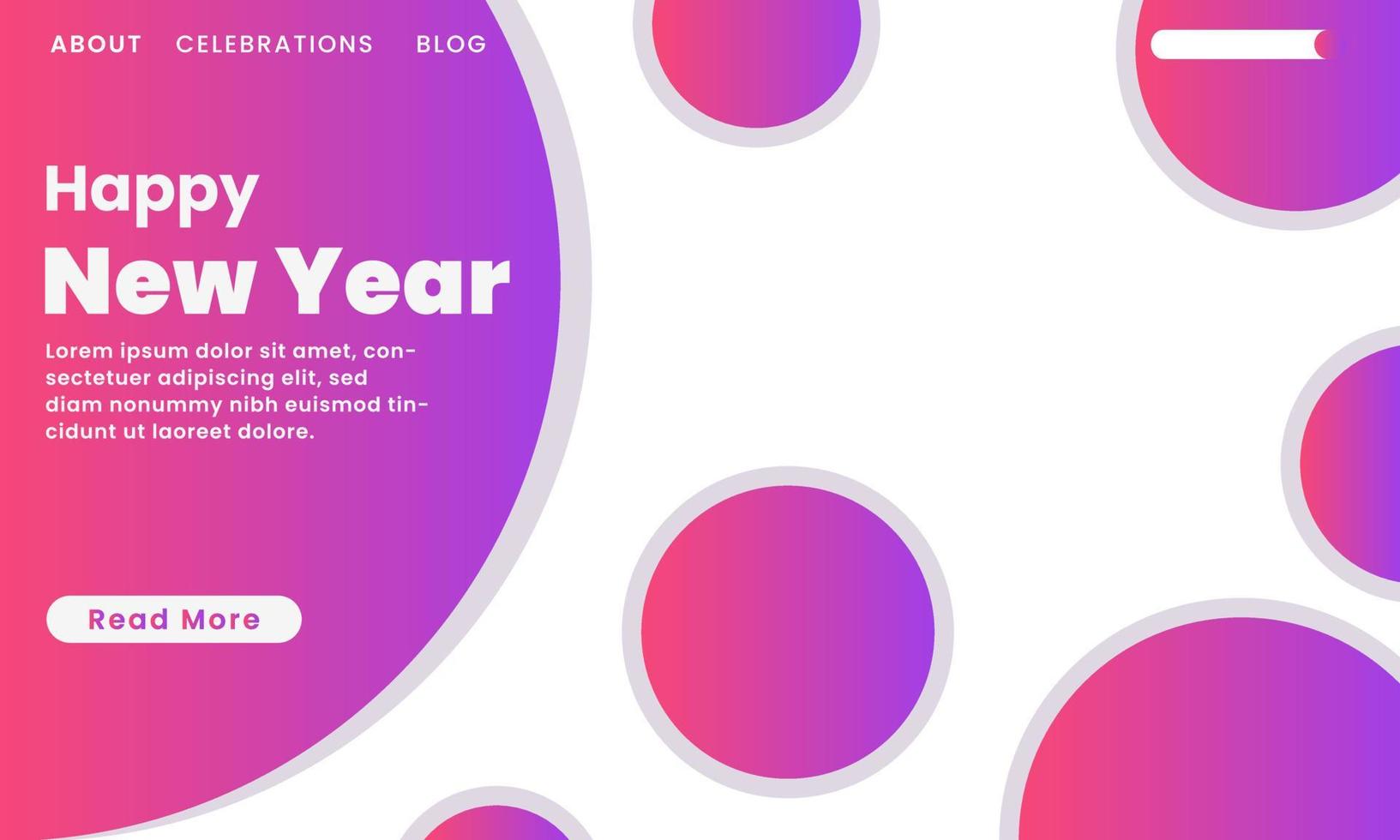 Landing page Abstract design with geometric shapes. violet colours. Happy new year. vector