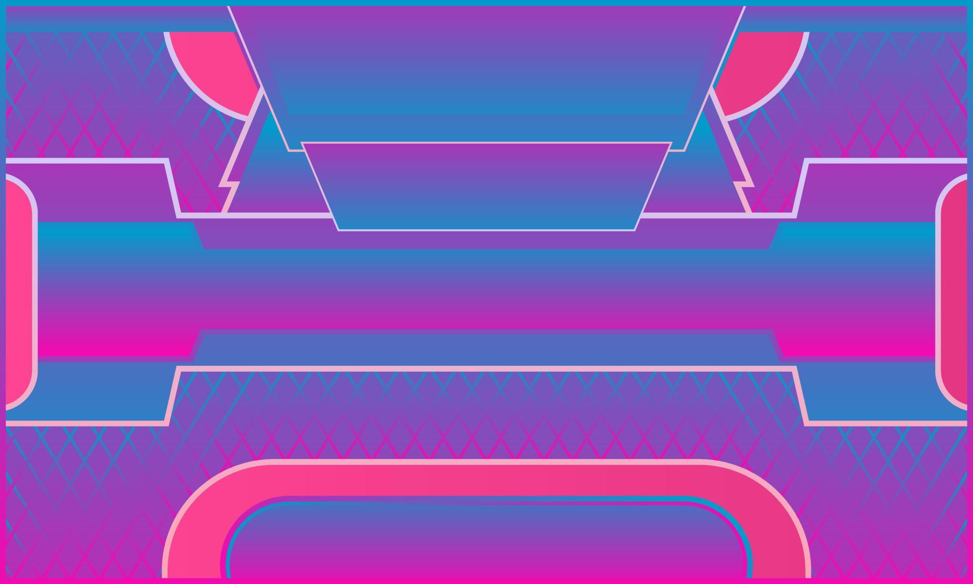 Futuristic red and blue abstract gaming banner design template with