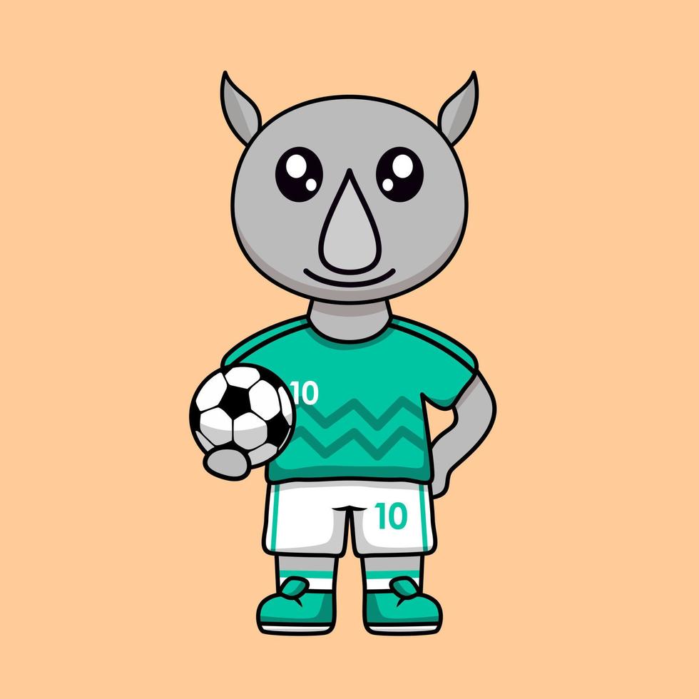 ilustración vectorial del personaje animal que lleva una camiseta de fútbol en la copa del mundo vector