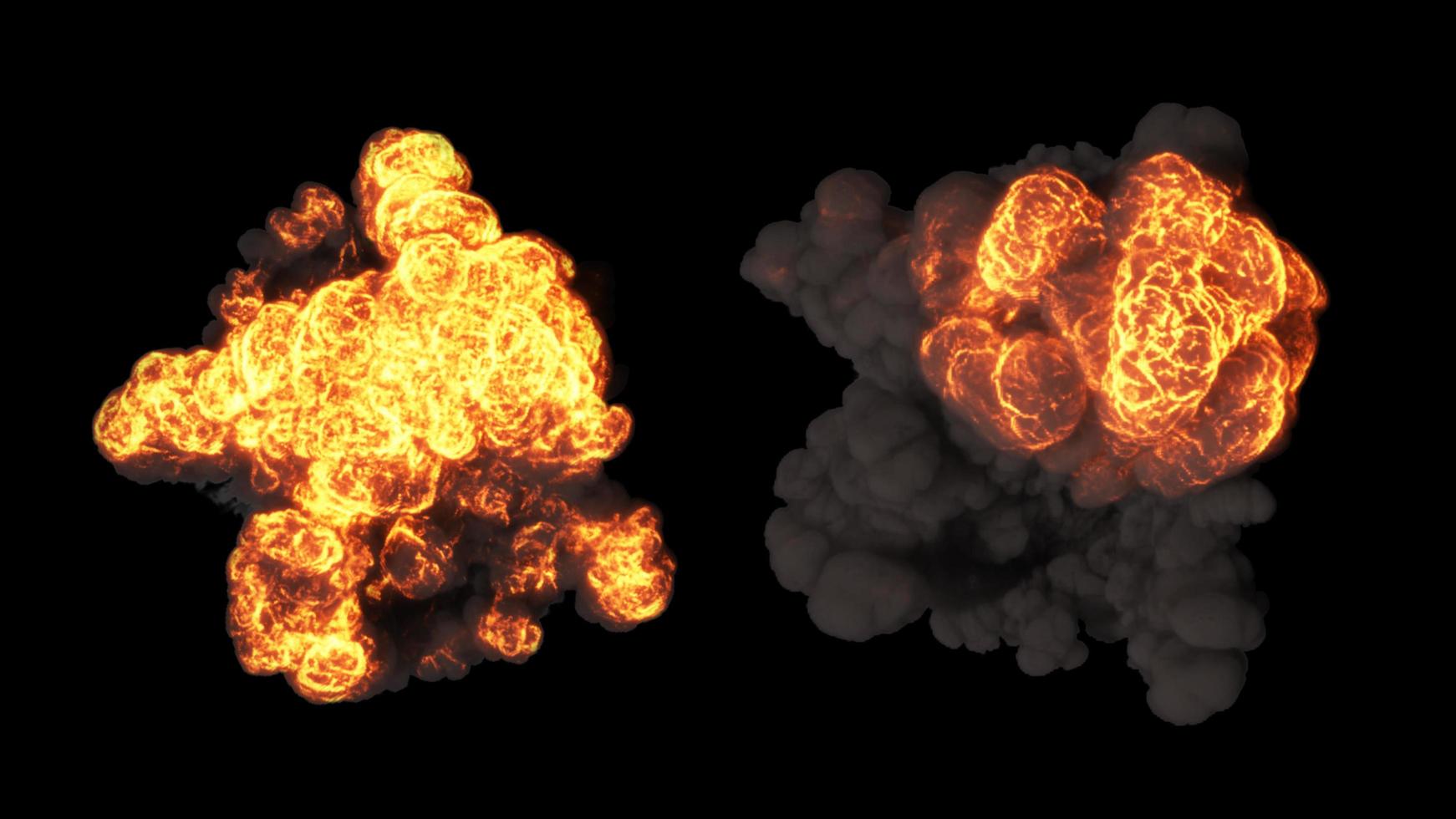 Bomb Explosion on Black Background photo